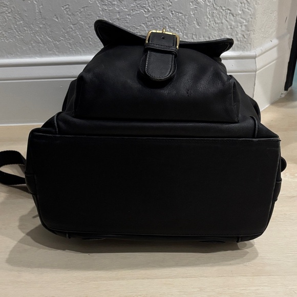 Vintage Coach 0521 Black and Gold Leather Backpack main image 15